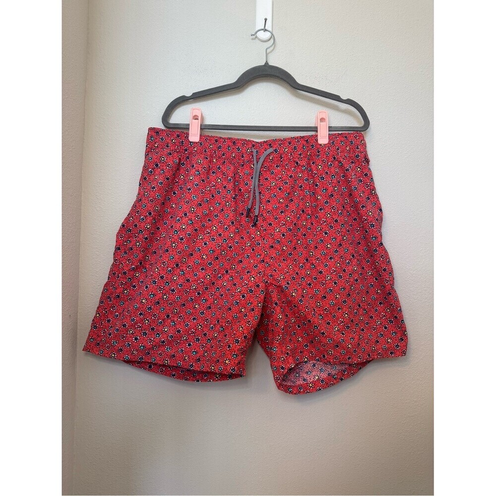 Reyn Spooner Floral Sun All Over Print Red Swim Trunks
